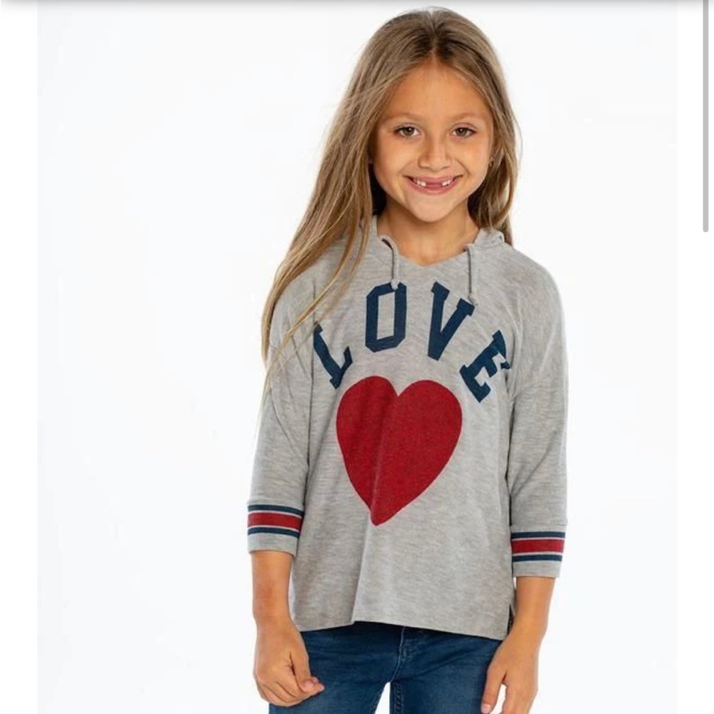 Chaser Kids Team Love Cozy Knit Hoodie Tee